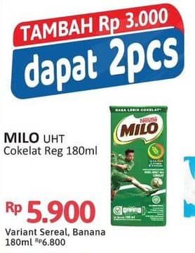 Promo Harga Milo Susu UHT 180 ml - Alfamidi