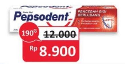 Promo Harga PEPSODENT Pasta Gigi Pencegah Gigi Berlubang 190 gr - Alfamidi