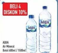 Promo Harga AQUA Air Mineral 600 ml - Hypermart
