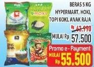 Promo Harga HYPERMART / ANAK RAJA / TOPI KOKI / HOKI Beras 5kg  - Hypermart