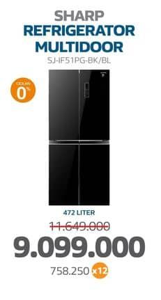 Promo Harga Sharp SJ-IF51PG-BK | Kulkas 427 L  - Electronic City