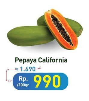 Pepaya California per 100 gr Diskon 41%, Harga Promo Rp990, Harga Normal Rp1.690