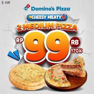 Promo Harga Cheesy Meaty  - Domino Pizza