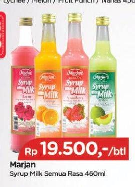 Promo Harga MARJAN Syrup with Milk All Variants 460 ml - TIP TOP