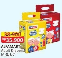 Promo Harga Alfamart Adult Diapers M8, L7 7 pcs - Alfamart
