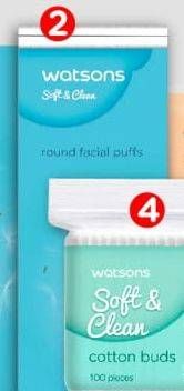 Promo Harga WATSONS Round Facial Puff 80 pcs - Watsons