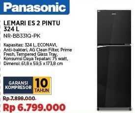 Promo Harga Panasonic Kulkas 2 Pintu NR-BB331Q-PK  - COURTS