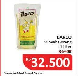 Promo Harga BARCO Minyak Goreng Kelapa 1000 ml - Alfamidi