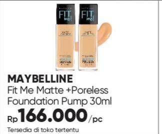 Promo Harga Maybelline Fit Me! Matte + Poreless Liquid Matte Foundation 30 ml - Guardian