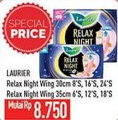 Promo Harga Laurier Relax Night 30cm, 35cm 6 pcs - Hypermart