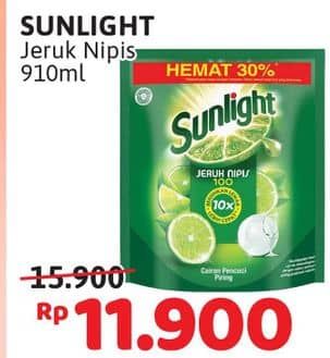 Promo Harga Sunlight Pencuci Piring Jeruk Nipis 100 910 ml - Alfamidi