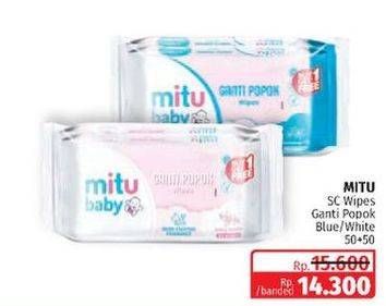 Promo Harga Mitu Baby Wipes Ganti Popok Blue Charming Lily, White Lively Vanilla 50 pcs - Lotte Grosir