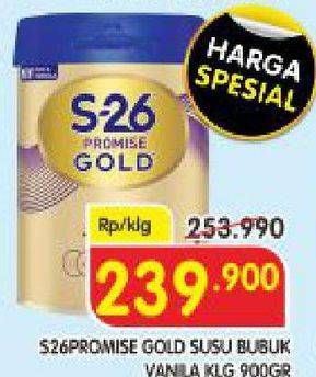 Promo Harga S26 Promise Gold Susu Pertumbuhan Vanilla 900 gr - Superindo