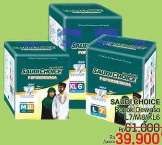 Promo Harga Saudi Choice Adult Diapers M8, L7, XL6 6 pcs - LotteMart