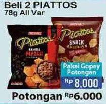 Promo Harga PIATTOS Snack Kentang All Variants per 2 pouch 78 gr - Alfamart
