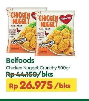 Promo Harga Belfoods Nugget Chicken Nugget Crunchy 500 gr - TIP TOP