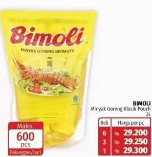 Promo Harga BIMOLI Minyak Goreng 2000 ml - Lotte Grosir