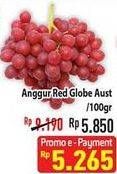 Promo Harga Anggur Red Globe Australia per 100 gr - Hypermart