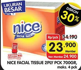 Promo Harga NICE Facial Tissue 700 gr - Superindo