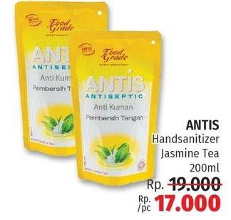 Promo Harga Antis Hand Sanitizer Jasmine Tea 200 ml - LotteMart