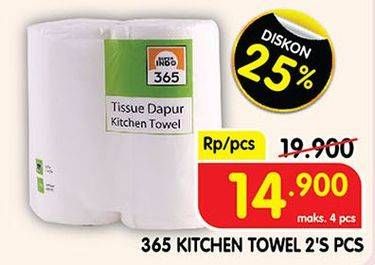 Promo Harga 365 Kitchen Towel Tissue per 2 pcs 50 sheet - Superindo