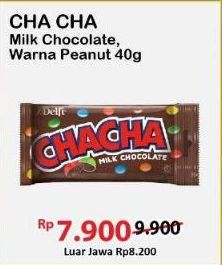 Promo Harga Delfi Cha Cha Chocolate Milk Chocolate, Peanut 40 gr - Alfamart