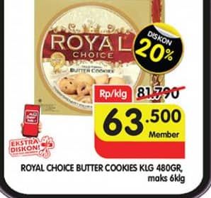 Promo Harga Danish Royal Choice Butter Cookies 480 gr - Superindo