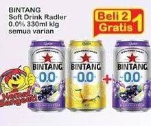 Promo Harga BINTANG Radler Zero All Variants 330 ml - Indomaret