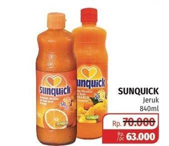 Promo Harga SUNQUICK Minuman Sari Buah Orange 840 ml - Lotte Grosir