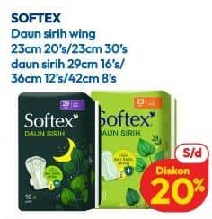 Promo Harga Softex Daun Sirih Wing 23cm, 29cm, 36cm, Wing 42 Cm 8 pcs - Hypermart