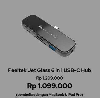 Promo Harga FEELTEK Jet Glass 6 in 1 USB-C Hub  - iBox
