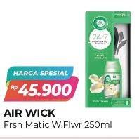 Promo Harga AIR WICK Freshmatic Aerosol Fresh Water, White Flowers 250 ml - Alfamart