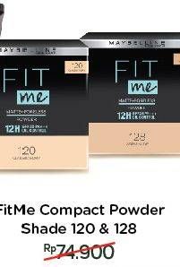 Promo Harga MAYBELLINE Fit Me! Matte + Poreless Powder 120, 128  - Alfamart