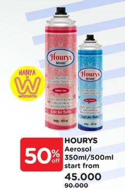 Promo Harga HOURYS Disinfectant Spray  - Watsons