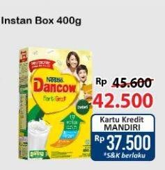 Promo Harga Dancow FortiGro Susu Bubuk Instant 400 gr - Alfamart