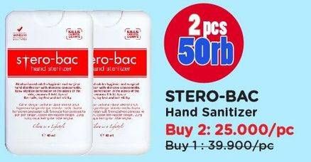 Promo Harga STERO-BAC Hand Sterilizer  - Watsons