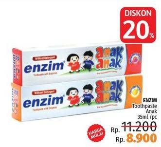 Promo Harga ENZIM Pasta Gigi Anak All Variants 35 gr - LotteMart