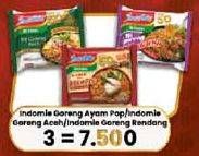 Promo Harga INDOMIE Mi Goreng Ayam Pop, Aceh, Rendang 85 gr - Alfamidi