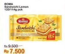 Promo Harga Roma Sandwich Lemon 114 gr - Indomaret