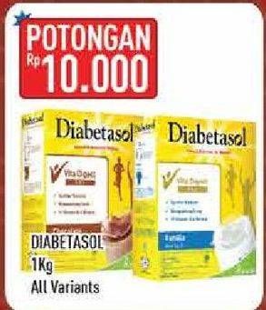 Promo Harga DIABETASOL Special Nutrition for Diabetic All Variants 1000 gr - Hypermart