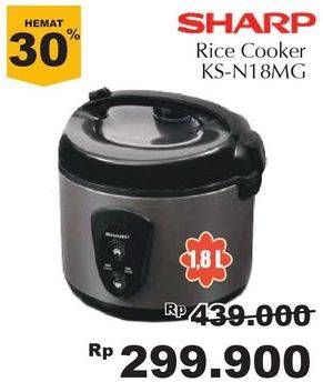 Promo Harga SHARP KS-N18MG | Rice Cooker 1.8ltr  - Giant