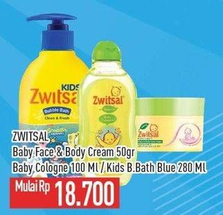 Promo Harga Zwitsal Natural Baby Face & Body Care Cream/Cologne/Kids Baby Bath  - Hypermart