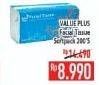 Promo Harga VALUE PLUS Facial Tissue 200 pcs - Hypermart