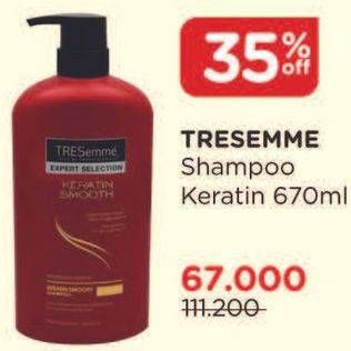 Promo Harga TRESEMME Shampoo Keratin Smooth 670 ml - Watsons