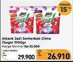 Promo Harga Attack Jaz1 Detergent Powder Semerbak Cinta, Pesona Segar 1700 gr - Carrefour