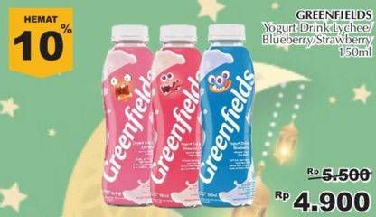 Promo Harga GREENFIELDS Yogurt Leychee, Blueberry
