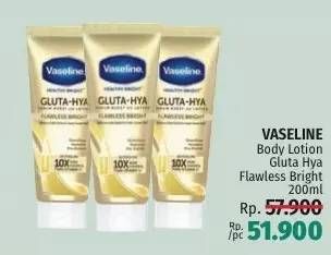 Promo Harga Vaseline Healthy Bright Gluta-Hya Lotion 200 ml - LotteMart