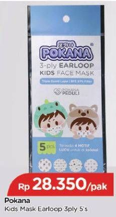 Promo Harga POKANA Face Mask Kids Earloop 5 pcs - TIP TOP