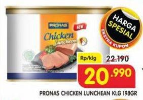 Promo Harga Pronas Daging Ayam Luncheon 198 gr - Superindo