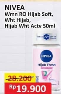 Promo Harga Nivea Deo Roll On Bright Hijab Soft, Whitening Hijab Fresh 50 ml - Alfamart